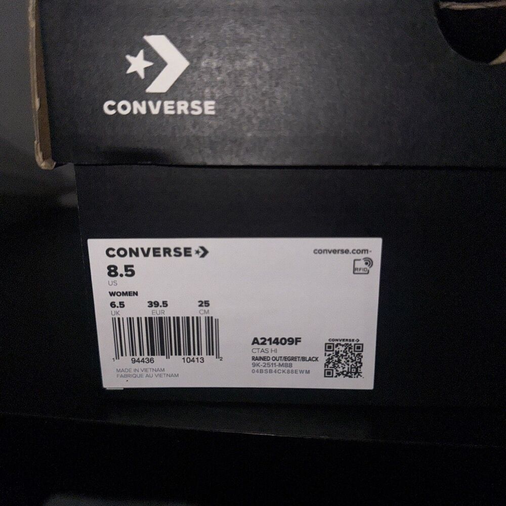 Converse CTAS Rained Out /Egret Women's 8.5 High Top Sneakers-Asst NWB A21409F - Picture 6 of 6